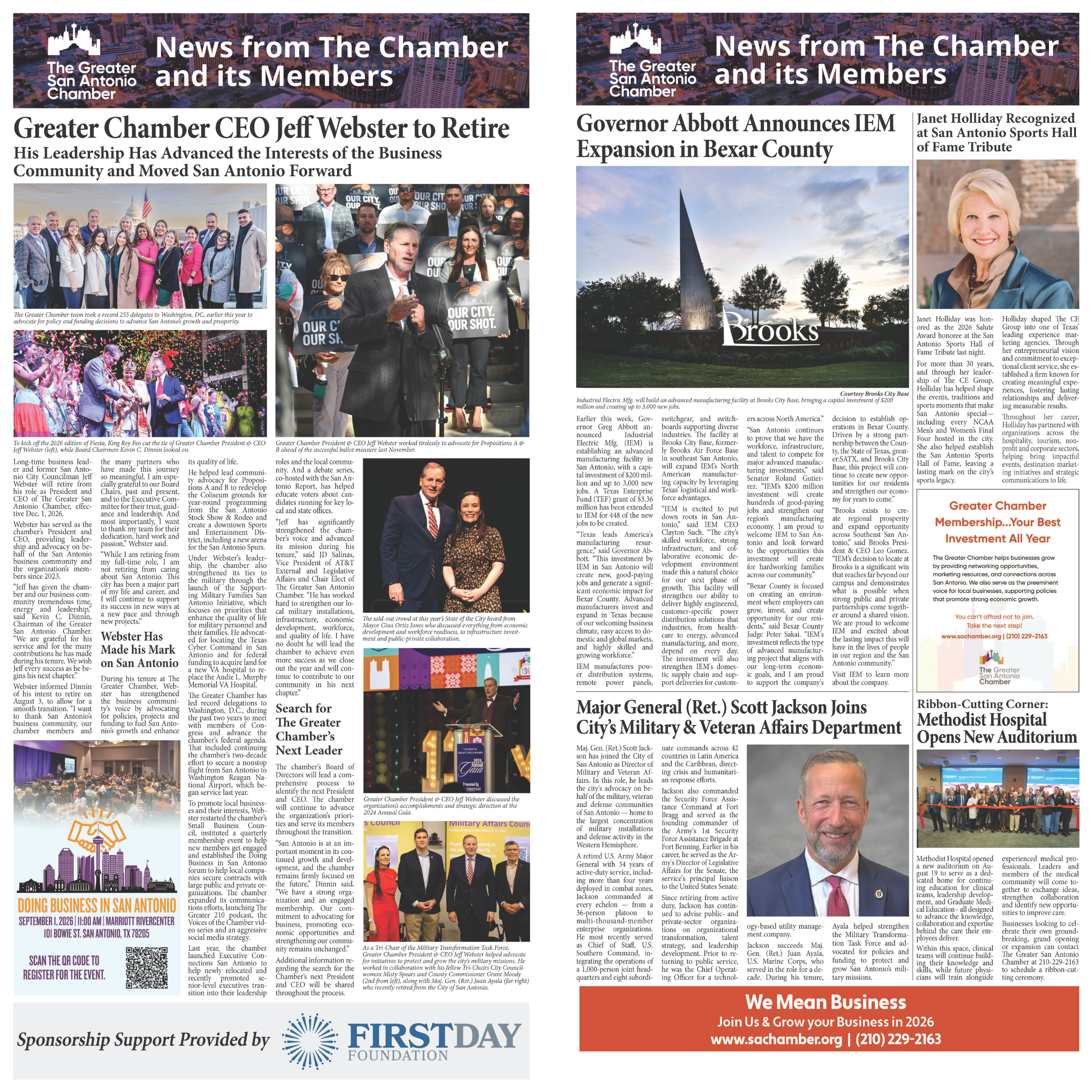 San Antonio Chamber CEO Jeff Webster Announces Retirement