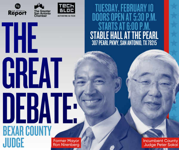 THE GREAT DEBATE Featuring Democratic Primary Candidates: Incumbent Judge Peter Sakai & Former Mayor Ron Nirenberg