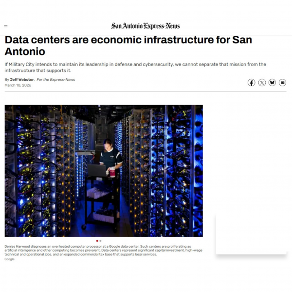 Op-Ed: Data centers are economic infrastructure for San Antonio - San Antonio Express-News